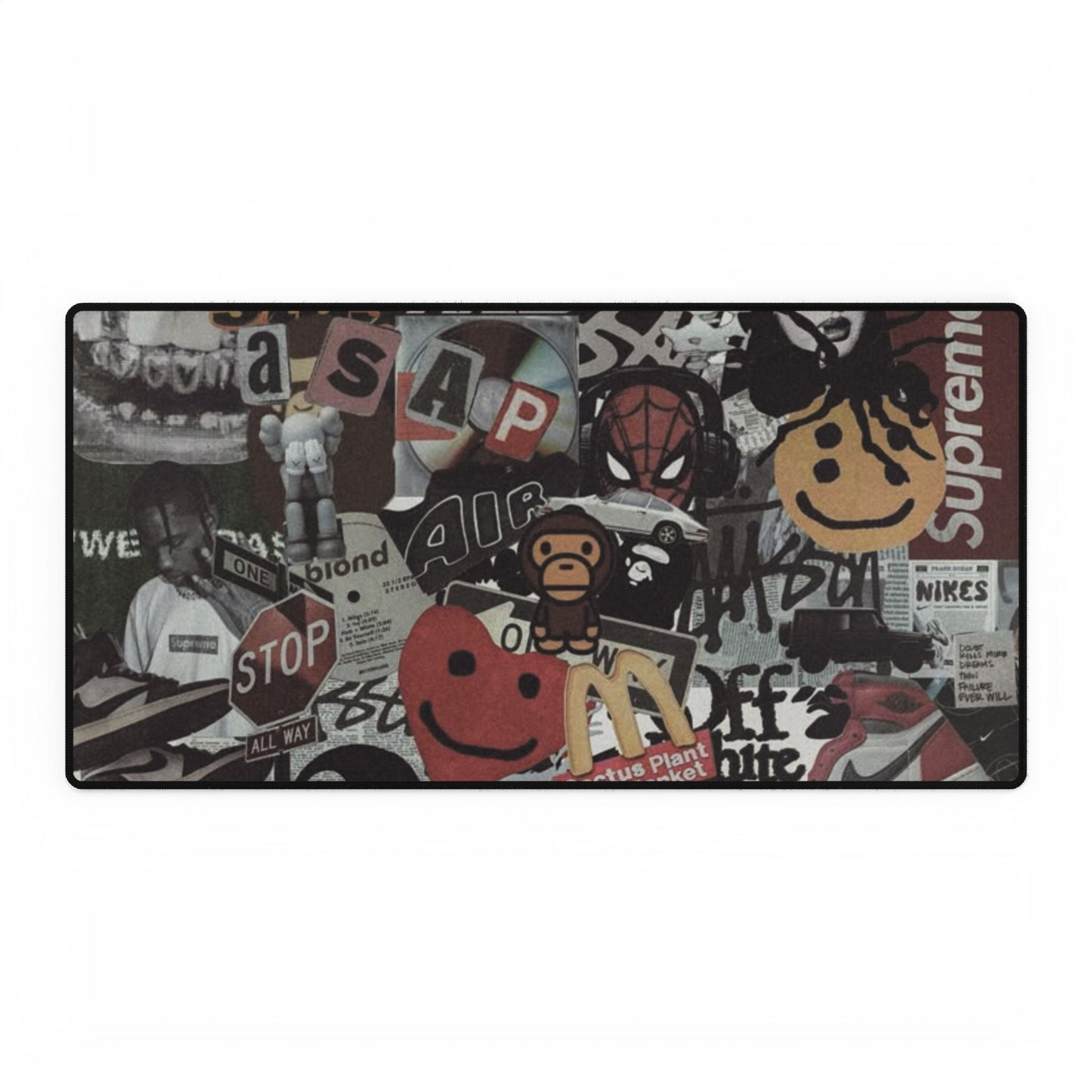 Grunge Style Desk Mat Sticker