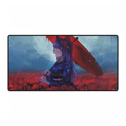 Artistic Anime Desk Mat with Red Umbrella Design