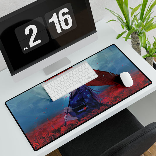 Artistic Anime Desk Mat with Red Umbrella Design