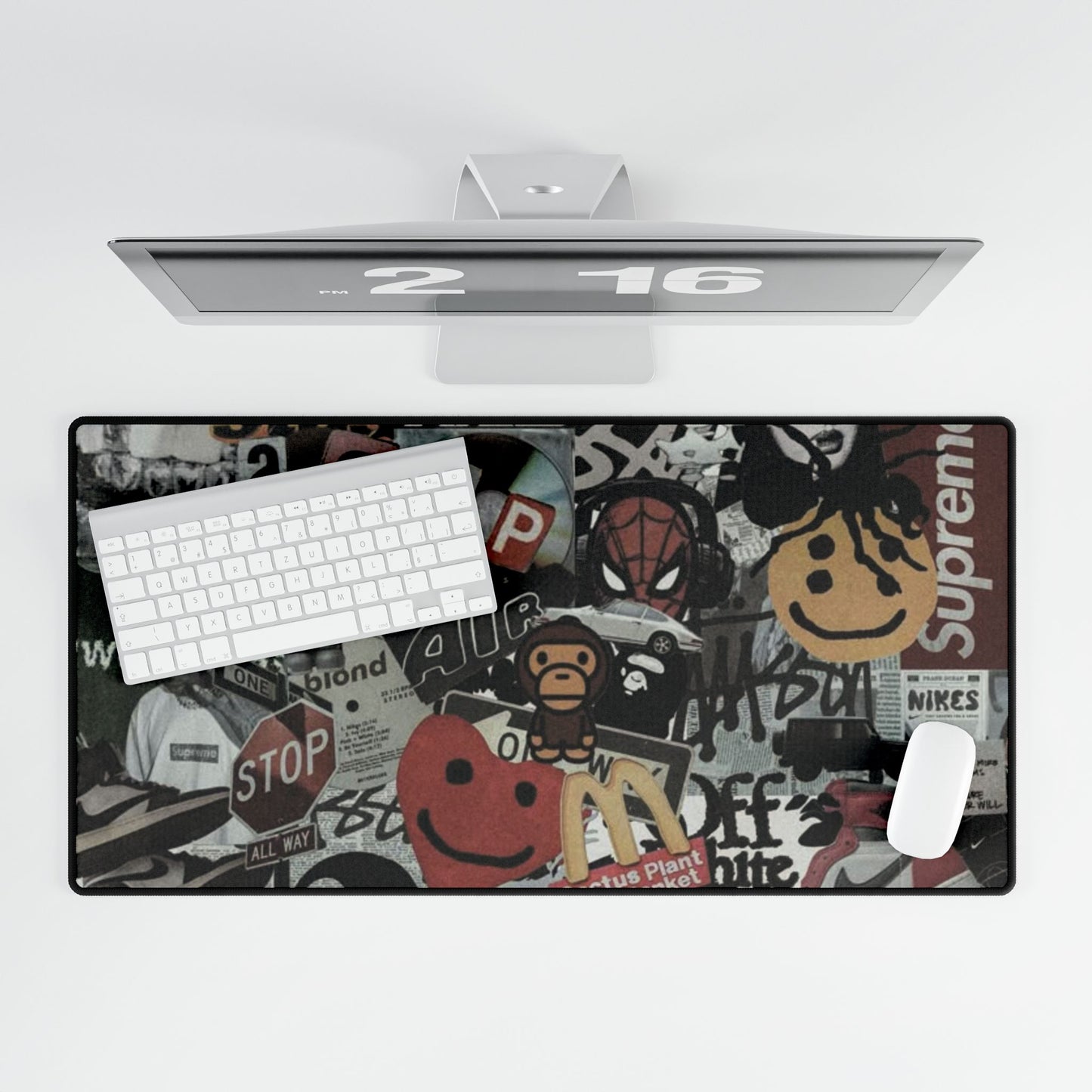 Grunge Style Desk Mat Sticker